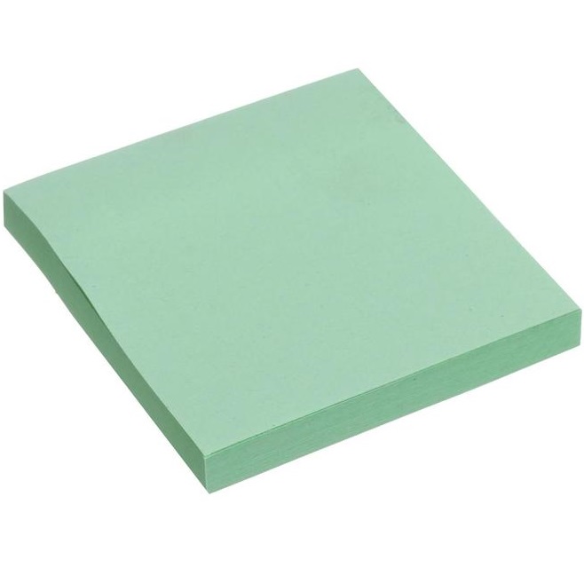 Блок с липким краем 76 мм х 76 мм, 80 листов, пастель, зелёный 5491842