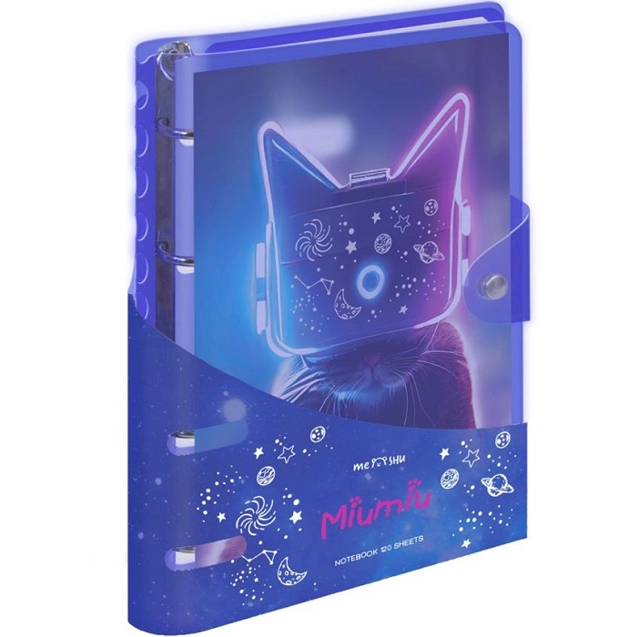 Тетрадь на кольцах 120л., А5, клетка MESHU "Miumiu", с пластиковой обложкой MS_50661