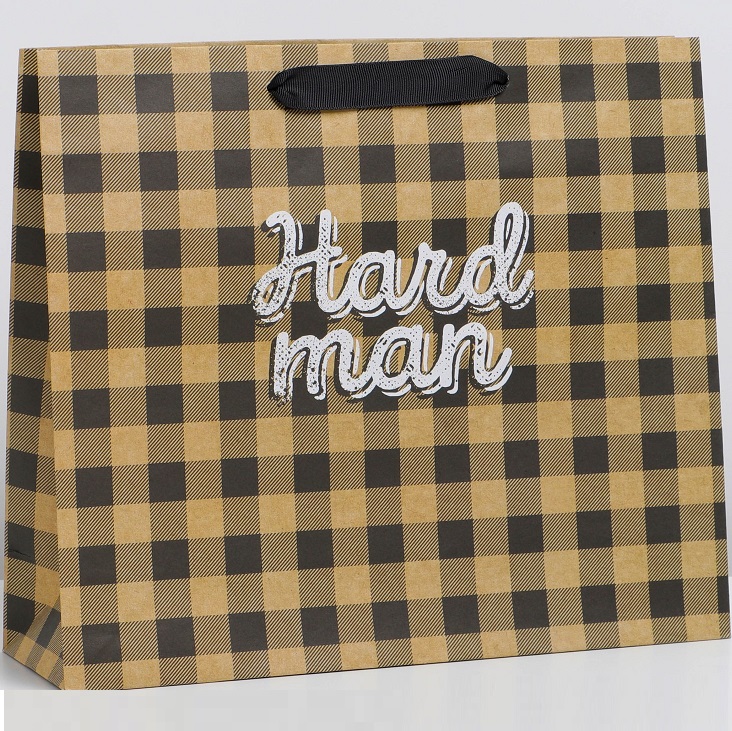 Пакет крафтовый горизонтальный «Брутал», M 30 х 26 х 9 см