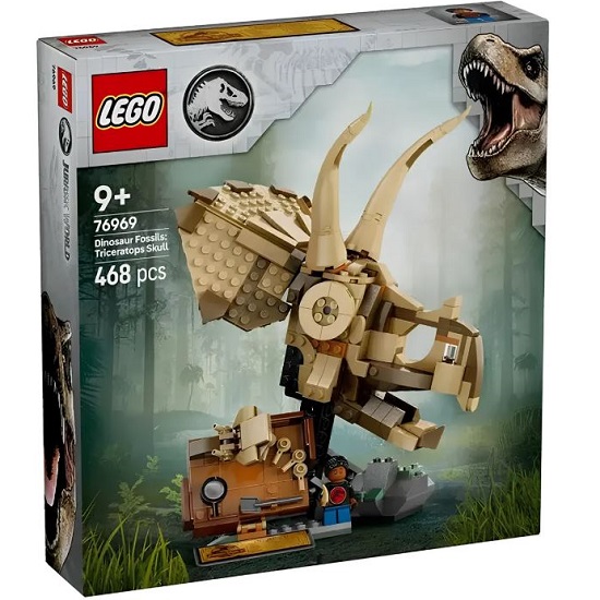 Конструктор LEGO JURASSIC WORLD 76969 Окаменелости динозавра: Череп трицератопса