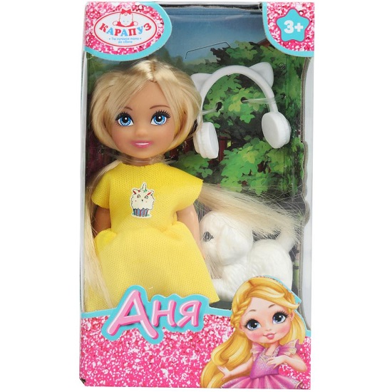 Кукла Аня 12 см, пит., КАРАПУЗ 392698