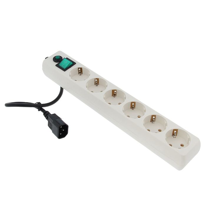 Сетевой фильтр  0.5м ГАРНИЗОН ЕНW-0 6 розеток (белый)