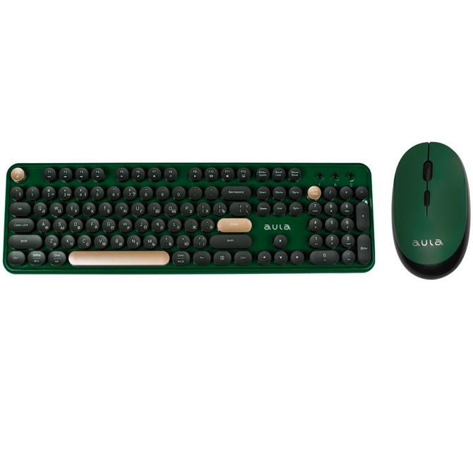 Клавиатура+мышь БП AULA AC306 Dark Green-Black