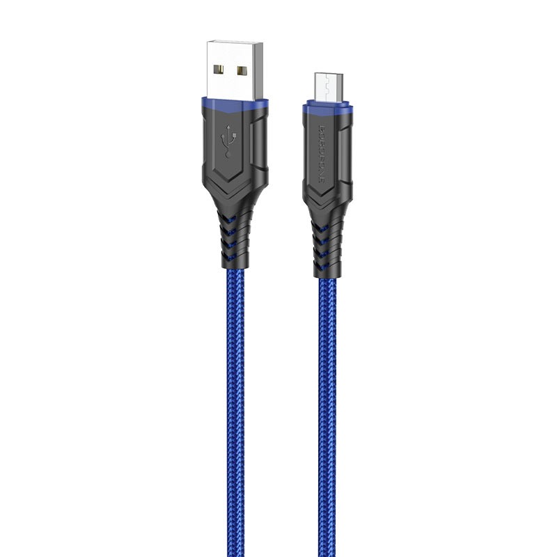 Кабель USB <--> microUSB  1.0м BOROFONE BX67 синий