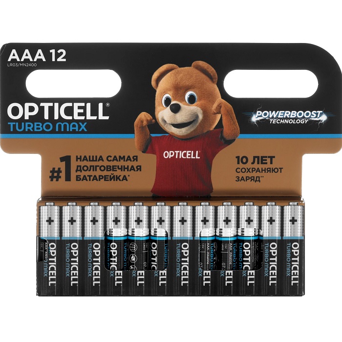Элемент питания OPTICELL LR03 TURBO MAX BL-12 (12/144)