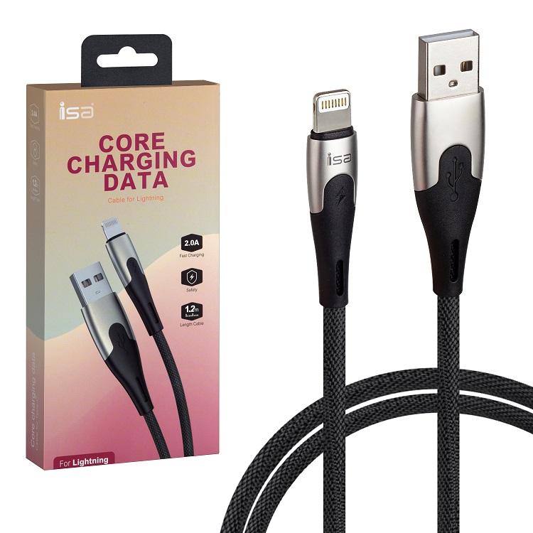Кабель USB <--> Lightning  1.2м ISA S21