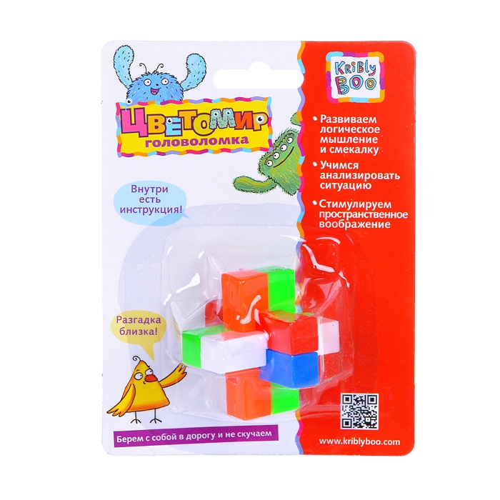 Игра-головоломка Kribly Boo "Цветомир. Звезда", пластик, от 3-х лет, блистер 68566