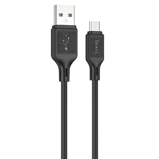 Кабель USB <--> microUSB 1.0м HOCO X90 Cool, чёрный