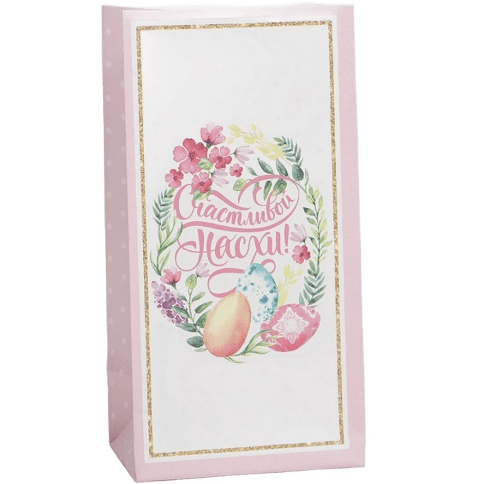 Пакет подарочный без ручек «Счастливой Пасхи!», 10 × 19.5 × 7 см      7355717