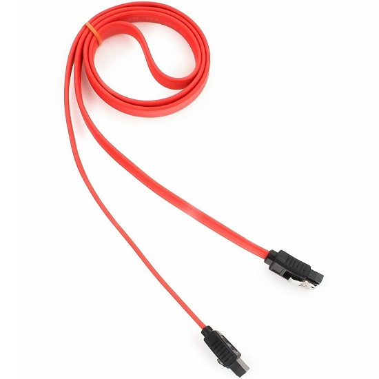 Кабель интерфейсный SATAIII  0.8м CABLEXPERT CC-SATAM-DATA-0.8M, 7pin/7pin, защелка, пакет