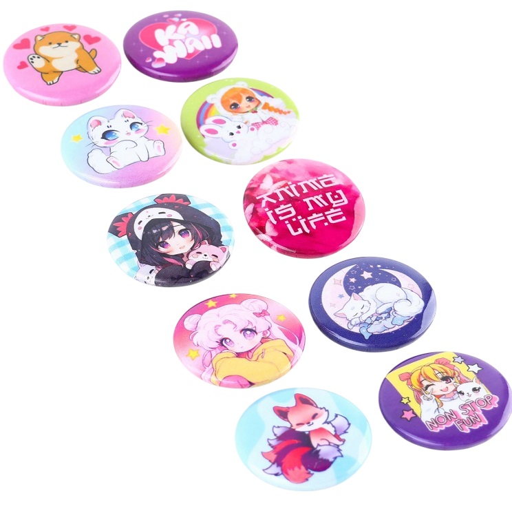 Значок металлический закатной «Милые анимешки», d=2.5 cм, МИКС 10370801