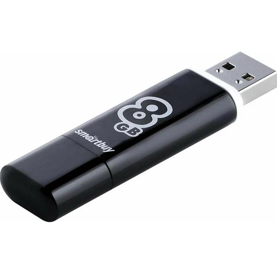 USB 8Gb SMARTBUY Glossy series чёрный