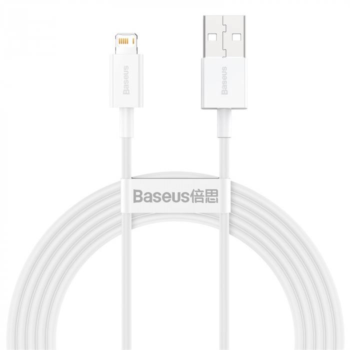 Кабель USB <--> Lightning  2.0м BASEUS белый (CALYS-C02)