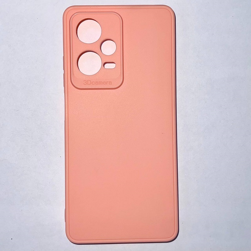 Задняя накладка Мобилис для Xiaomi Redmi Note 12 Pro (5G)/ Poco X5 Pro 5G, персиковый , матовая с защитой камеры