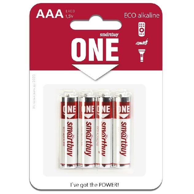 Элемент питания SMARTBUY LR03 ONE ECO BL-4 (4/48/480)