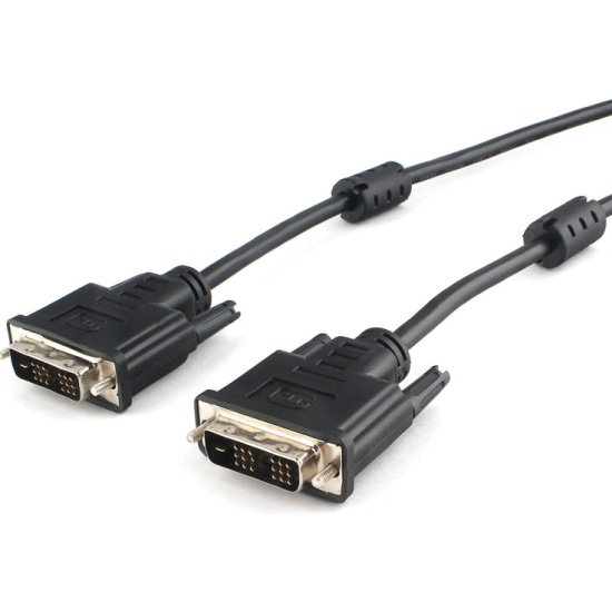 Кабель DVI-D <--> DVI-D  3.0м CABLEXPERT CC-DVIL-BK-10, черный, экран, феррит.кольца, CCS,