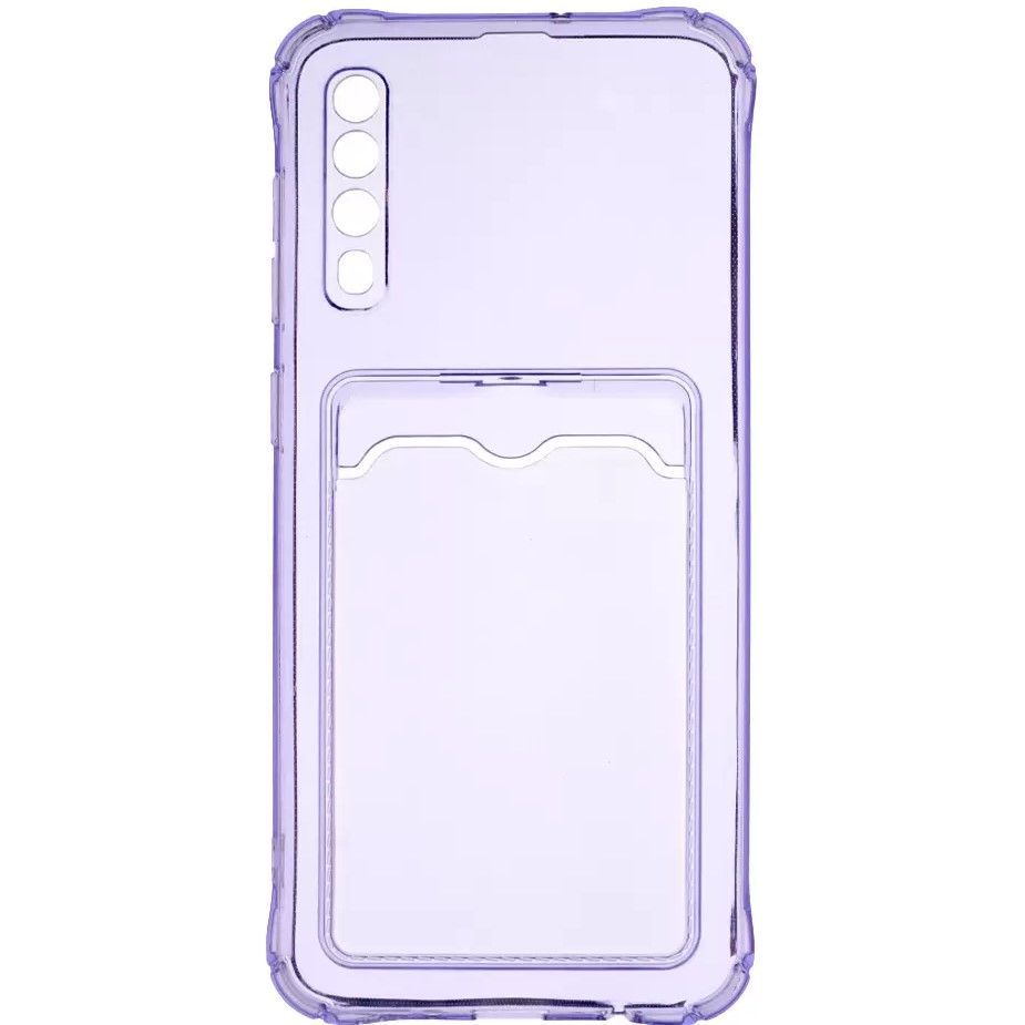 Задняя накладка ZIBELINO Silicone Card Holder Case для Samsung Galaxy A50/A50S/A30S (сиреневый)