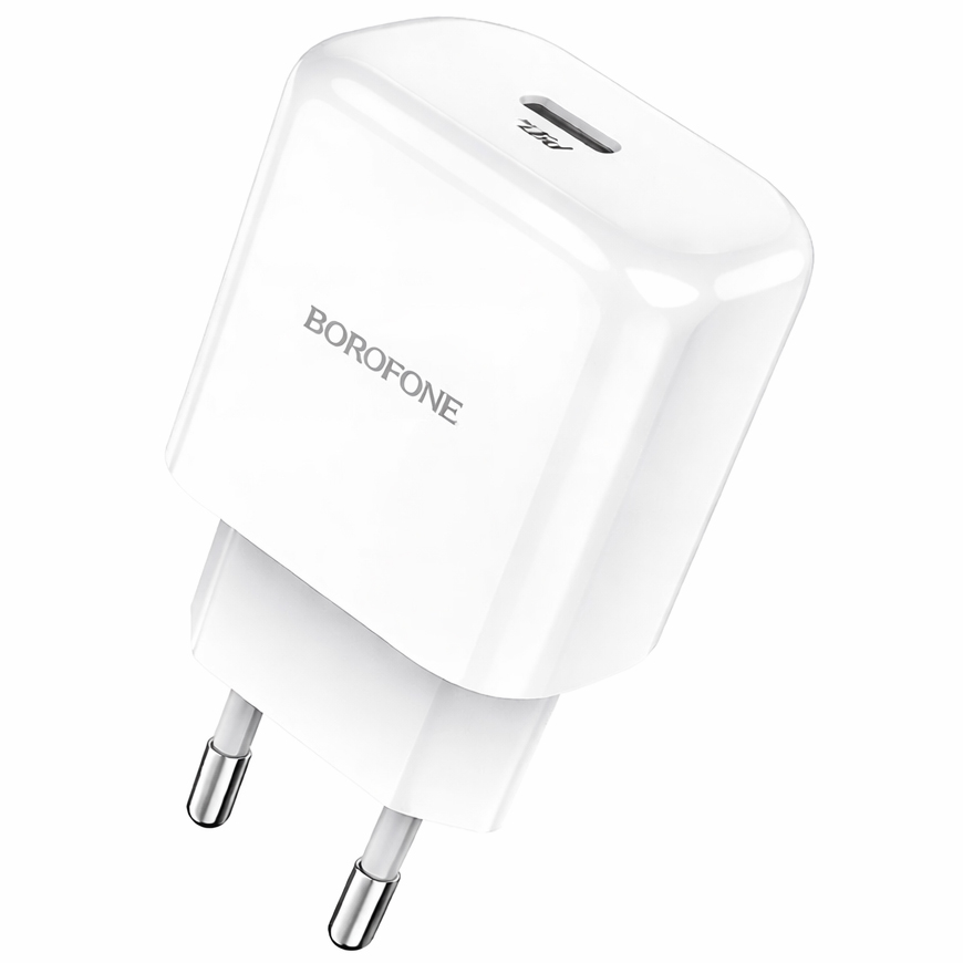 Сетевое ЗУ 1Type-C 3A BOROFONE BN33 White, кабель Type-C-Type-C, PD 40W