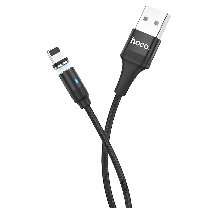 Кабель USB <--> Lightning  1.0м HOCO U76 Fresh magnetic черный