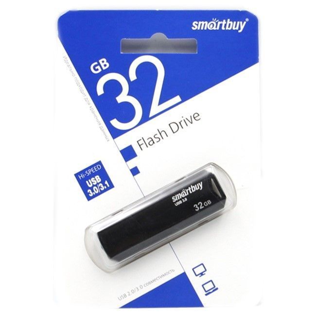 USB 32Gb Smart Buy Clue чёрный, USB 3.1