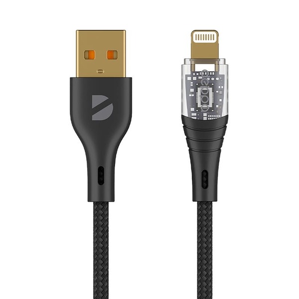 Кабель USB <--> Lightning  1.0м DEPPA Crystal черный (72501)