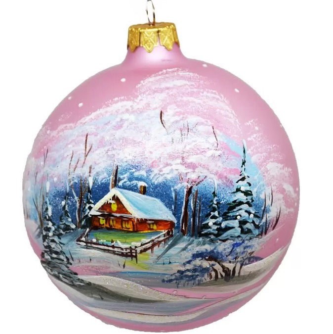 Шар "Волшебная зима", 100 мм., в подарочной упаковке, КУ-100-213009