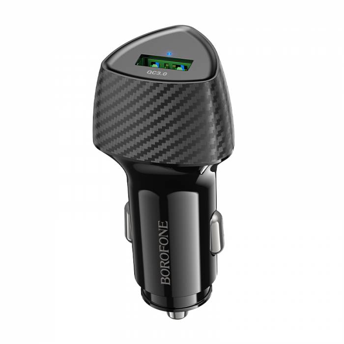 Авто ЗУ 1USB BOROFONE BZ31 Solid, черный, PD18Вт, кабель USB - Type-C