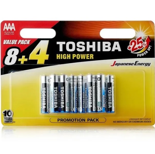 Элемент питания TOSHIBA LR03 BL-12 12/card (12/72)