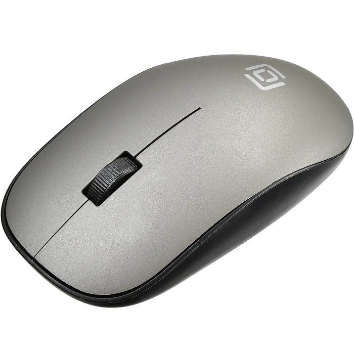 Мышь БП OKLICK 515MW черный/серый, USB