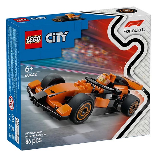 Конструктор LEGO CITY 60442 Пилот F1 на болиде McLaren