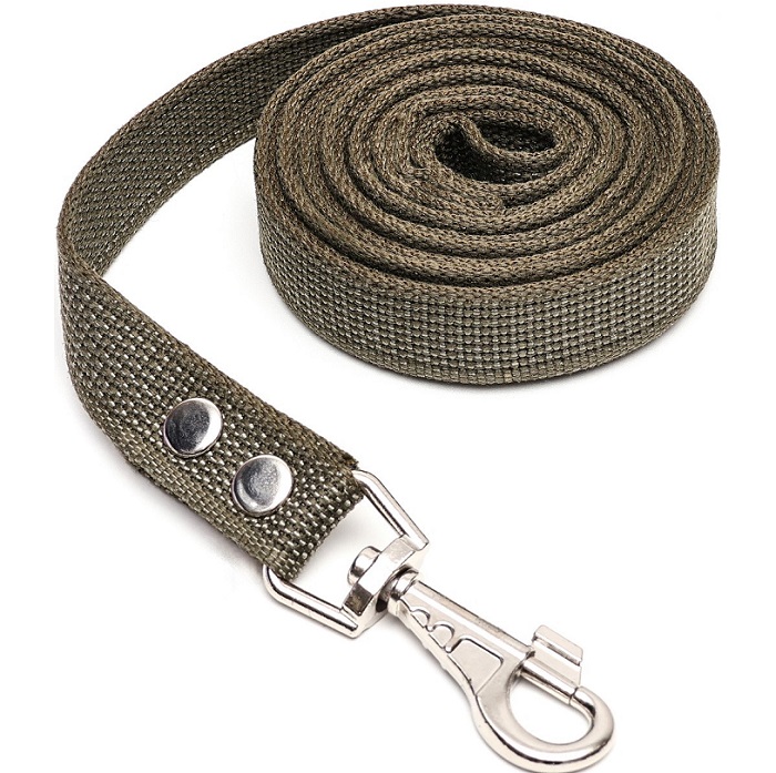 Поводок брезентовый 3 м х 2,5 см, тёмно-зелёный
