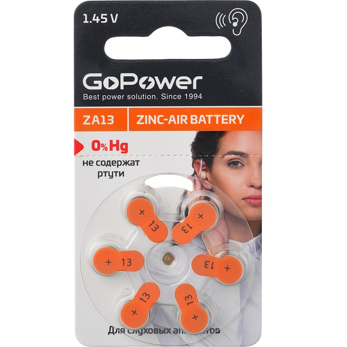 Элемент питания Siemens Signia ZA13 BL-6 Zinc Air (6/60/300)