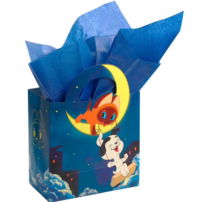 Пакет Котёнок по имени Гав с упаковочной бумагой тишью, 22х22х12 см 10264269