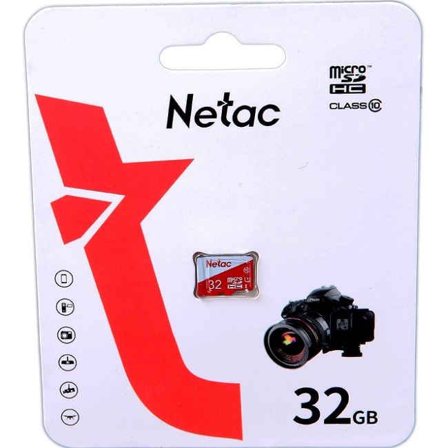 Micro SD 32Gb NETAC P500  Eco  Class 10 без адаптера