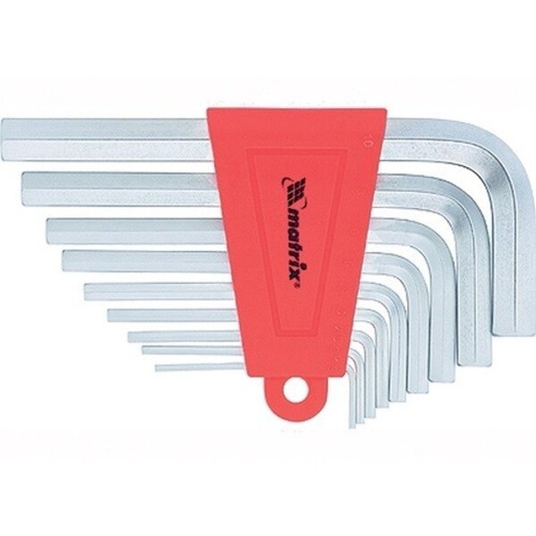 Набор ключей имбусовых HEX, 1,5–10 мм, CrV, 9 шт., короткие, сатин.// Matrix