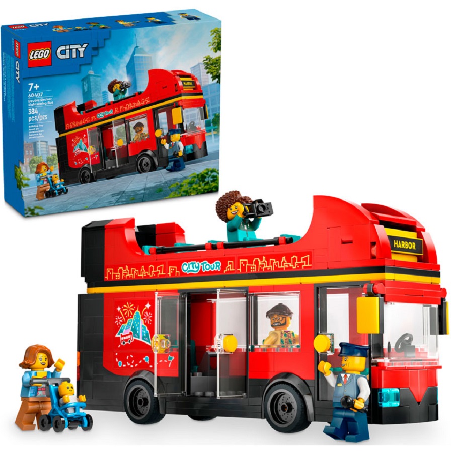 Конструктор LEGO City 60407 Красный двухэтажный экскурсионный автобус