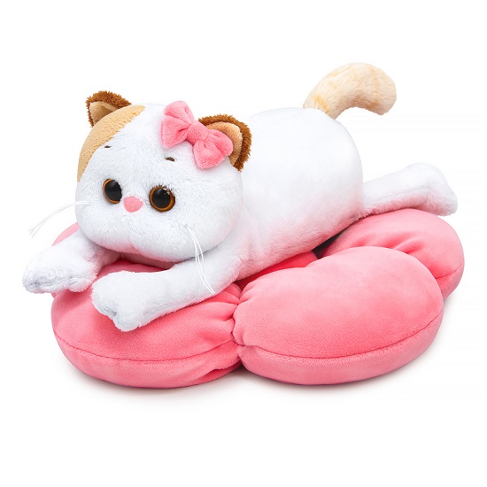 Мягкая игрушка Кошечка Ли-Ли на подушке-цветке (лежачая) , 18 см (LKl18-001)
