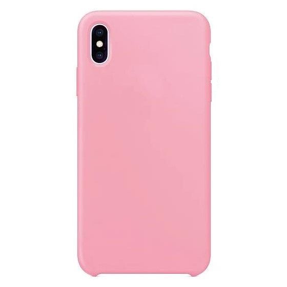 Задняя накладка SILICONE CASE для iPhone XS Max розовый