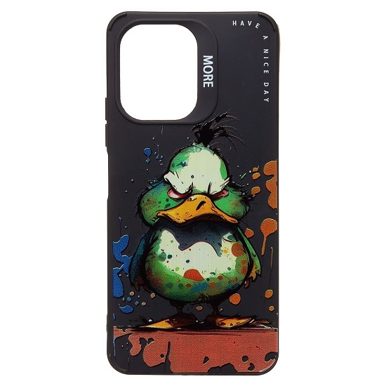 Задняя накладка SC335 для Xiaomi Redmi 13C 4G/Poco C65 (утка) (black) (233051)