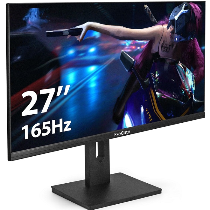Монитор игровой 27" ExeGate Combat EG2707C (FHD/ 165 Гц/ IPS) (EX296975RUS), чёрный