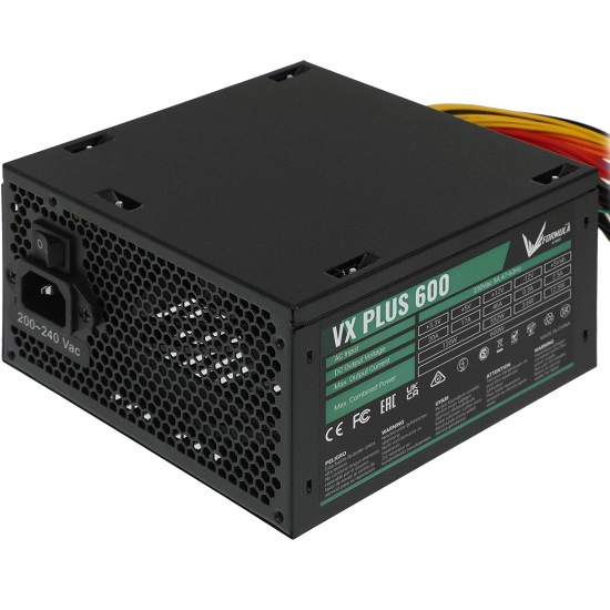 Блок питания 600W Formula ATX AC VX PLUS (20+4pin) 120mm fan 3xSATA RTL