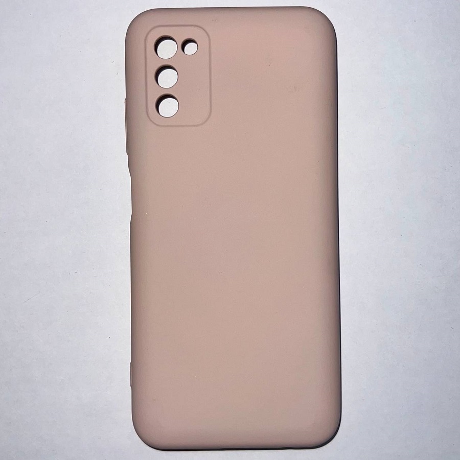 Задняя накладка SILICONE COVER для Samsung A03S бежевый