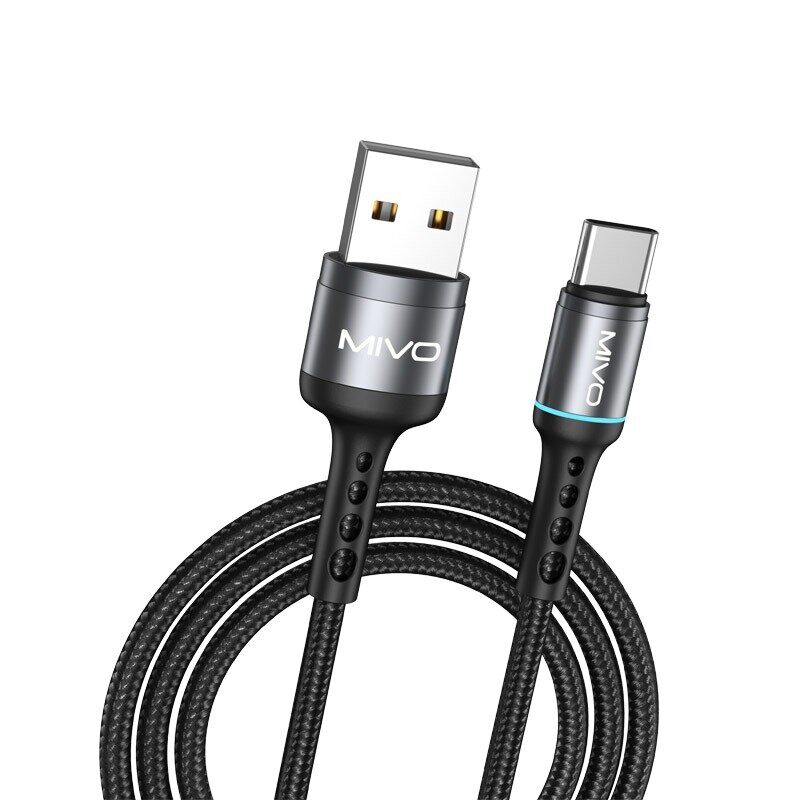 Кабель USB <--> Type-C 1.0м MIVO MX-45T черный