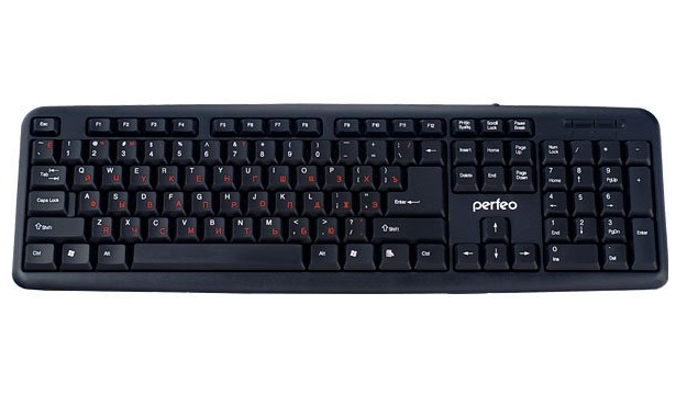 Клавиатура PERFEO PF-8801 DOMINO, стандартная, USB, черная