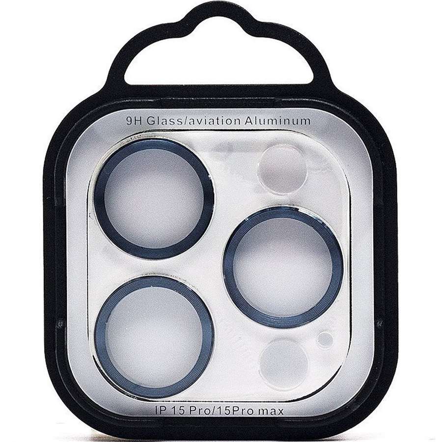 Противоударное стекло для камеры СG05 для iPhone 15 Pro/15 Pro Max (dark blue) (231403)