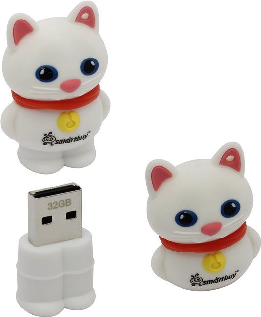 USB  8Gb Smart Buy Wild series White Catty