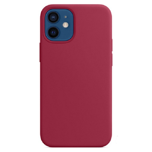 Задняя накладка SILICON CASE для iPhone 12 mini бордовый