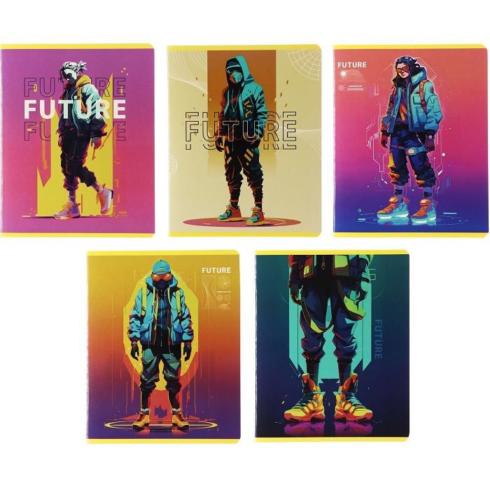 Тетрадь 48 листов в клетку Calligrata "AnimeBoy" МИКС