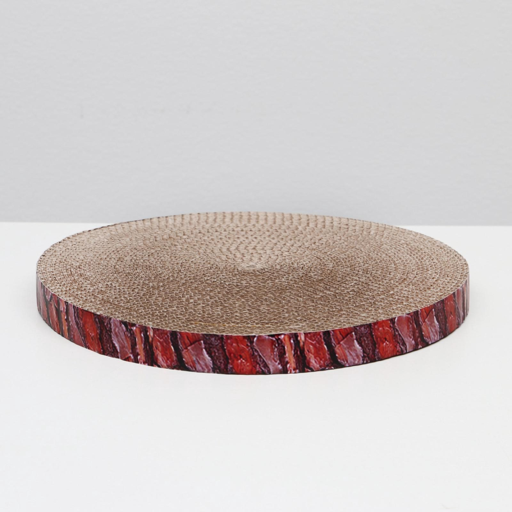 Гофрокогтеточка "Пижон" круглая "Спил сосны", с пропиткой, 28 х 2,5 см 5052214