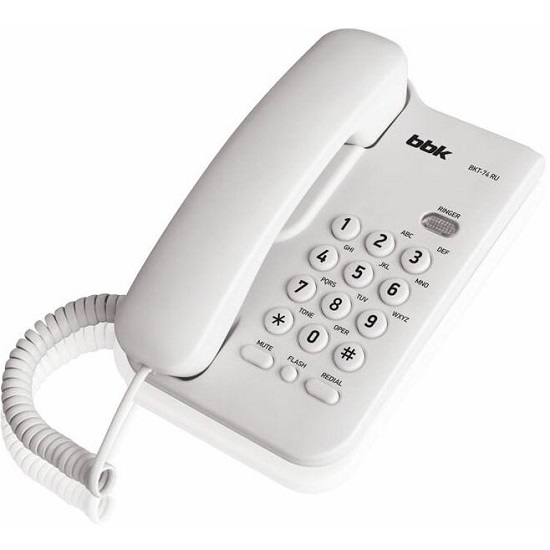 Телефон BBK BKT-74 RU белый (Уценка)